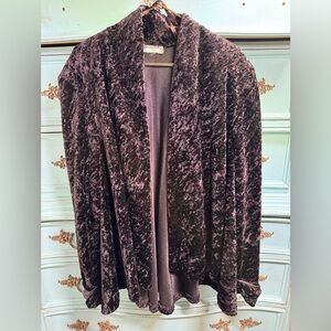 Connected Apparel Velvet Jacket in Rich Brown